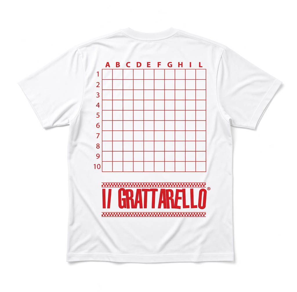 Grattarello maglietta bianca retro