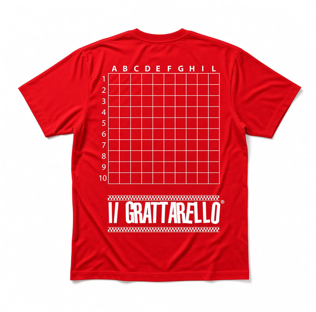 Grattarello maglietta rossa retro